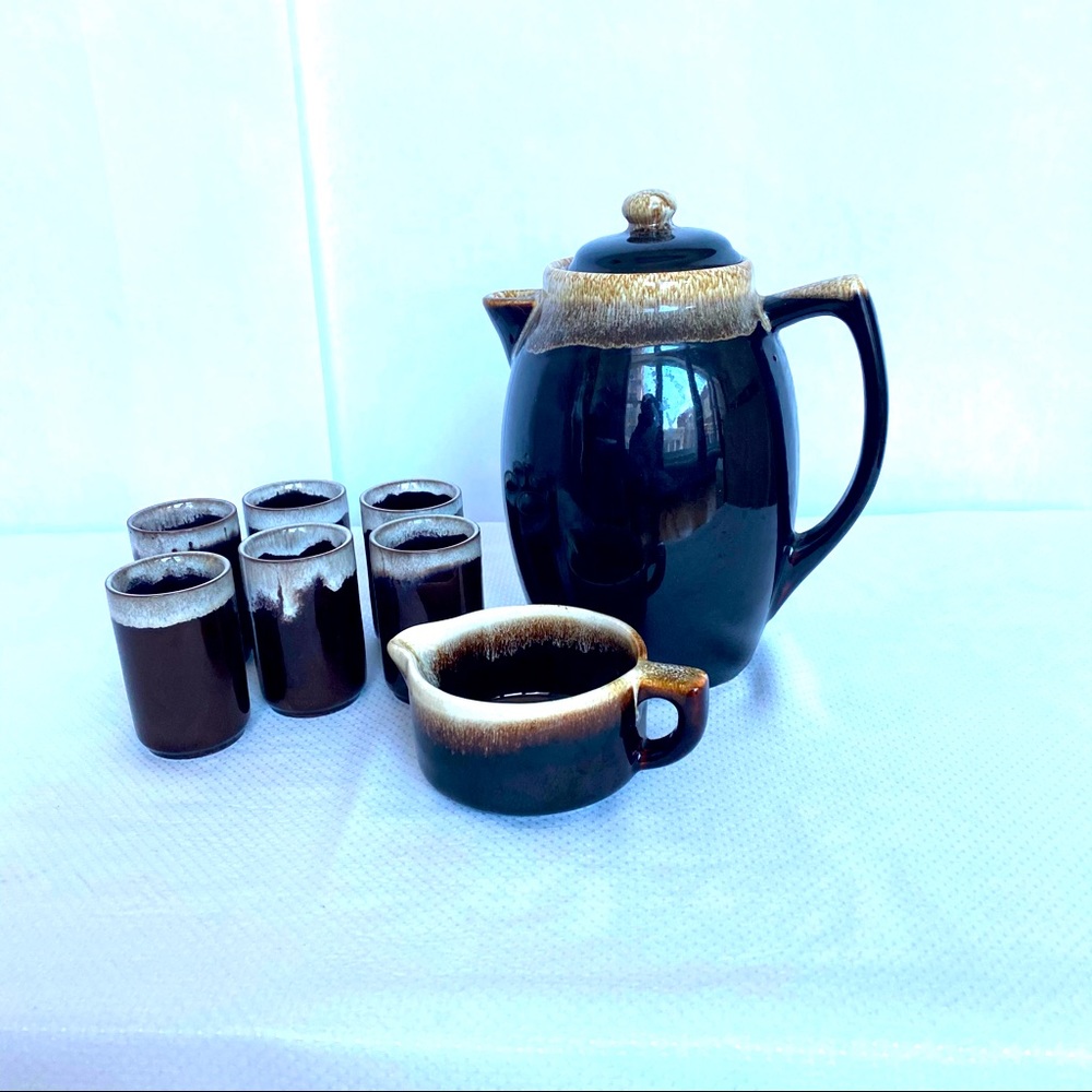Vintage Ceramic Tea or Coffe Pot & Cups - Picture 12 of 12